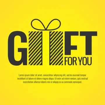 Original concept poster gift Stock Illustration