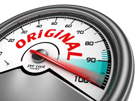 Original conceptual meter indicate hundred per cent Stock Illustration
