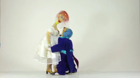 The original dance number with two dolls- part 2 Stock-Footage 3981009