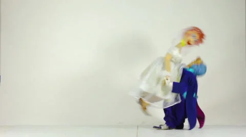 The original dance number with two dolls- part 7 Stock-Footage 3981042