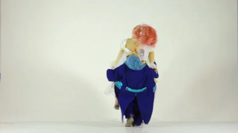 The original dance number with two dolls- part 8 Stock Footage 3981047