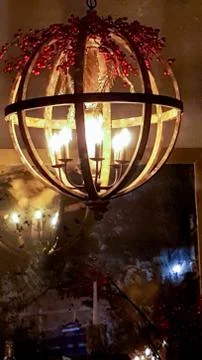 Original decorated lamp. Stock Photos