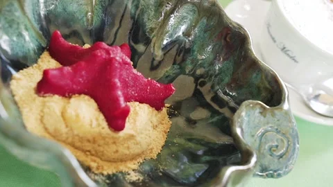 Original dessert serving. Stock Footage 143004895