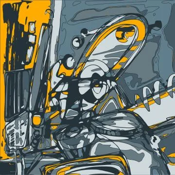 Original digital painting of abstraction composition, you can us Stock Illustration