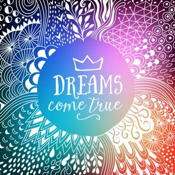 Original doodle frame made of abstract freehand ornament, handmade elements. Stock Illustration