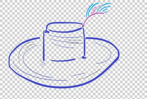 Original drawing of a hat Stock-Illustration