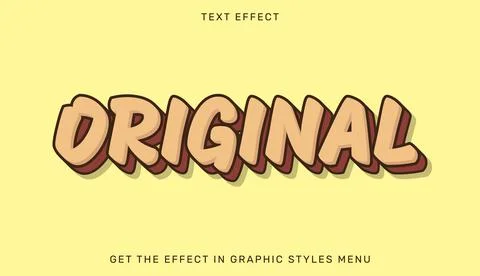 Original editable text effect in 3d style Illustration