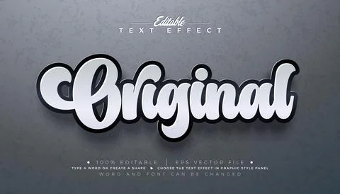 Original Editable Text Effect Design Retro Illustrator Graphic Style with C.. Stock Illustration