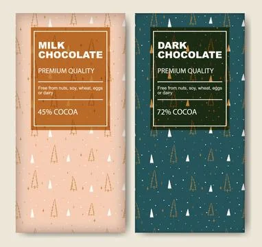 The original finest chocolate package design. Retro pattern chocolate bar d.. 스톡 일러스트