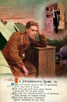Original  First World War Postcard Foto stock
