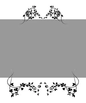 Original frame on gray background roses weaving Stock Illustration
