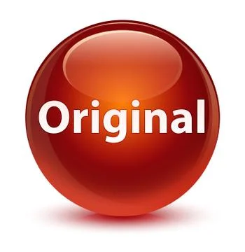 Original glassy brown round button Stock Illustration