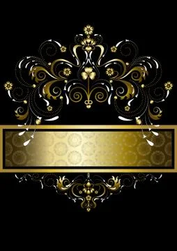 Original gold pattern for banner Stock Illustration