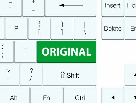 Original green keyboard button Stock Illustration
