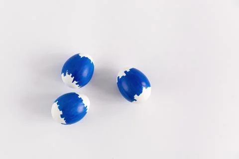 Original group of blue easter eggs Stock Photos