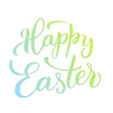 Original hand lettering  Happy Easter Stock Illustration