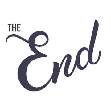 Original handwritten text The End. Stock Illustration