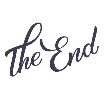 Original handwritten text The End. Stock Illustration