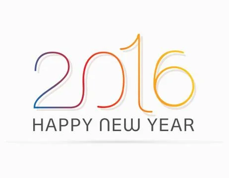 Original Happy New Year Vector illustration Stock Illustration