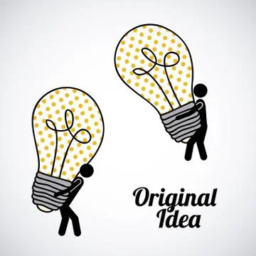 Original idea over gray background vector illustration イラスト素材