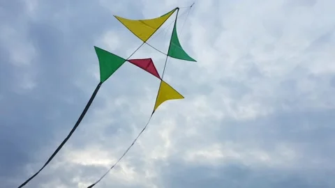 The original kite rises into the sky Stock Footage 167517174