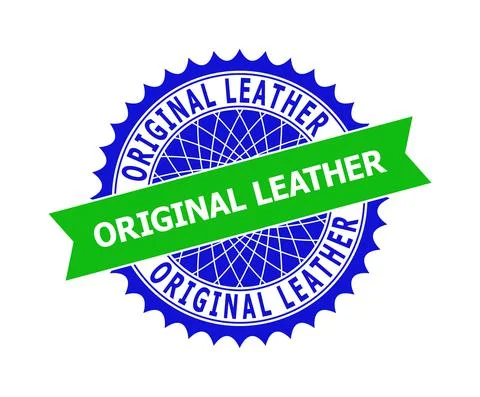 ORIGINAL LEATHER Bicolor Clean Rosette Template for Stamps Stock-Illustration