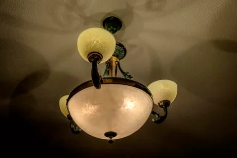 Original light appliance in ceiling Stock Photos