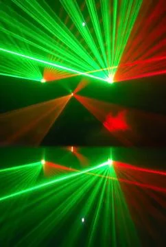 Original lighting effect it created by the laser. Stock Photos