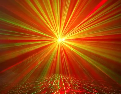 Original lighting effect it created by the laser. Stock Photos