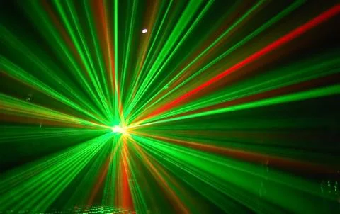 Original lighting effect it created by the laser. Stock Photos