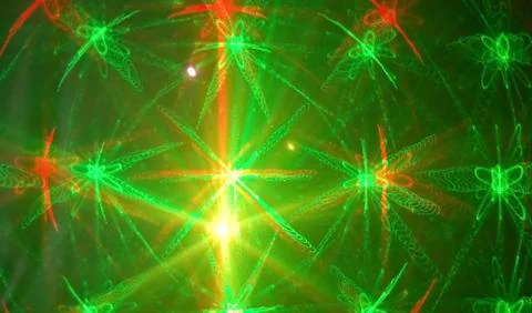 Original lighting effect it created by the laser. Stock Photos