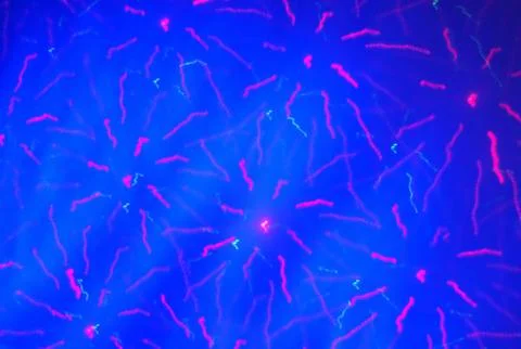 Original lighting effect it created by the laser. Stock Photos