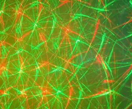 Original lighting effect it created by the laser. Stock Photos