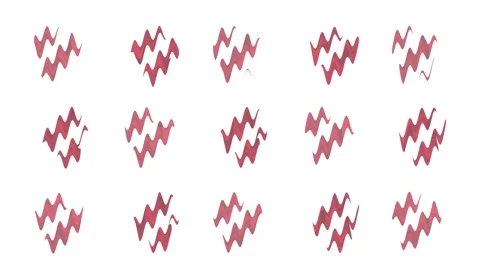 Original liquid animation with repeating painting waves on the white background Stock Footage 130849777