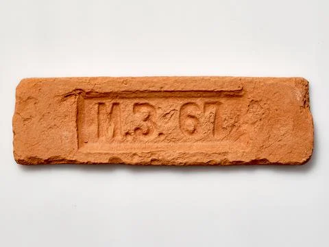 Original old orange brick Stock Photos