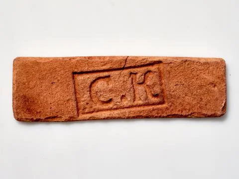 Original old orange brick Stock Photos