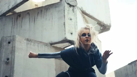 Original performance on the ruins. Stock Footage 141115182