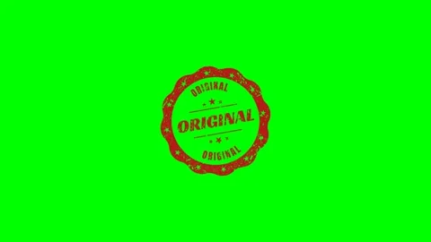 Original Rubber Stamp Green Screen Stock Footage 320276346