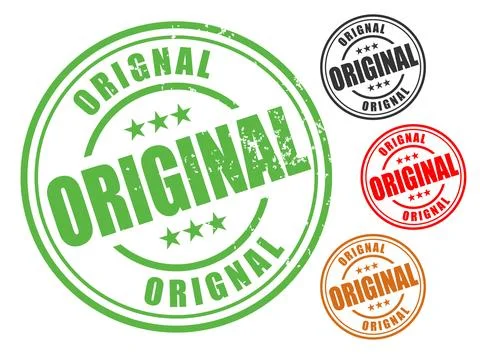 Original Rubber Stamp Vector Set Stock Illustration