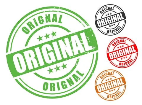 Original Rubber Stamp Vector Set Stock Illustration