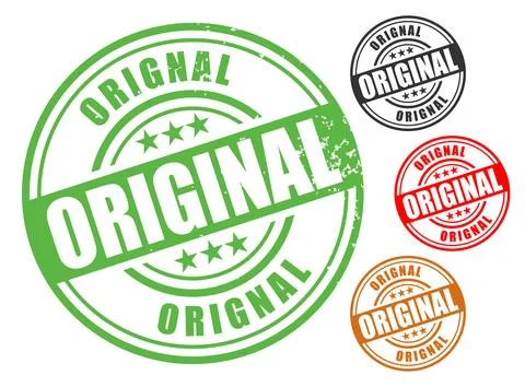 Original Rubber Stamp Vector Set Stock Illustration