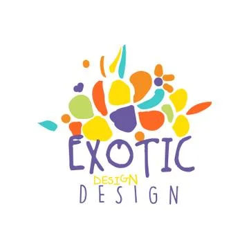 Original scribble exotic logo design for travel agency イラスト素材