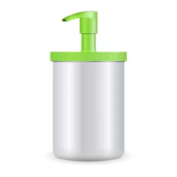 Original shape Plastic Bottle with Dispenser Pump Stock Illustration