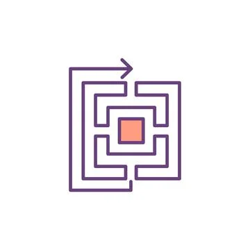 Original solutions development RGB color icon 스톡 일러스트