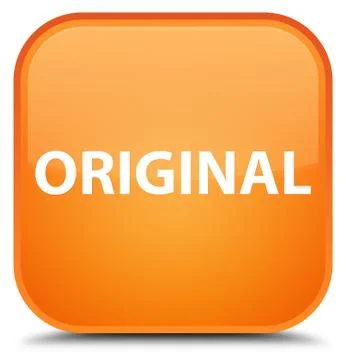 Original special orange square button Illustrazione stock