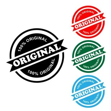 Original Stamp &amp; Badge Vector Set – Vintage Editable Labels. Stock Illustration