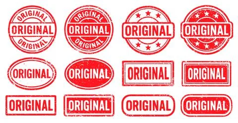 Original Stamp vector set. Original Rubber Stamp design collection. Stock Illustration