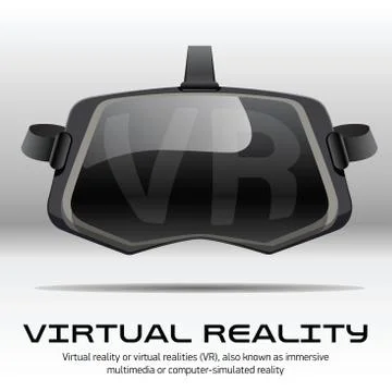 Original stereoscopic 3d vr headset. Front view. イラスト素材