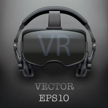 Original stereoscopic 3d VR headset Stock Illustration