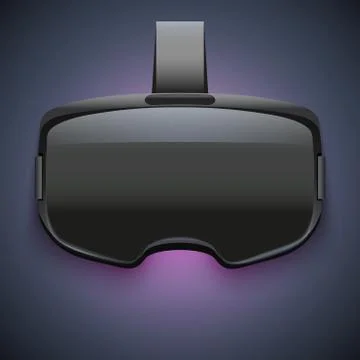 Original stereoscopic 3d VR headset Stockillustratie